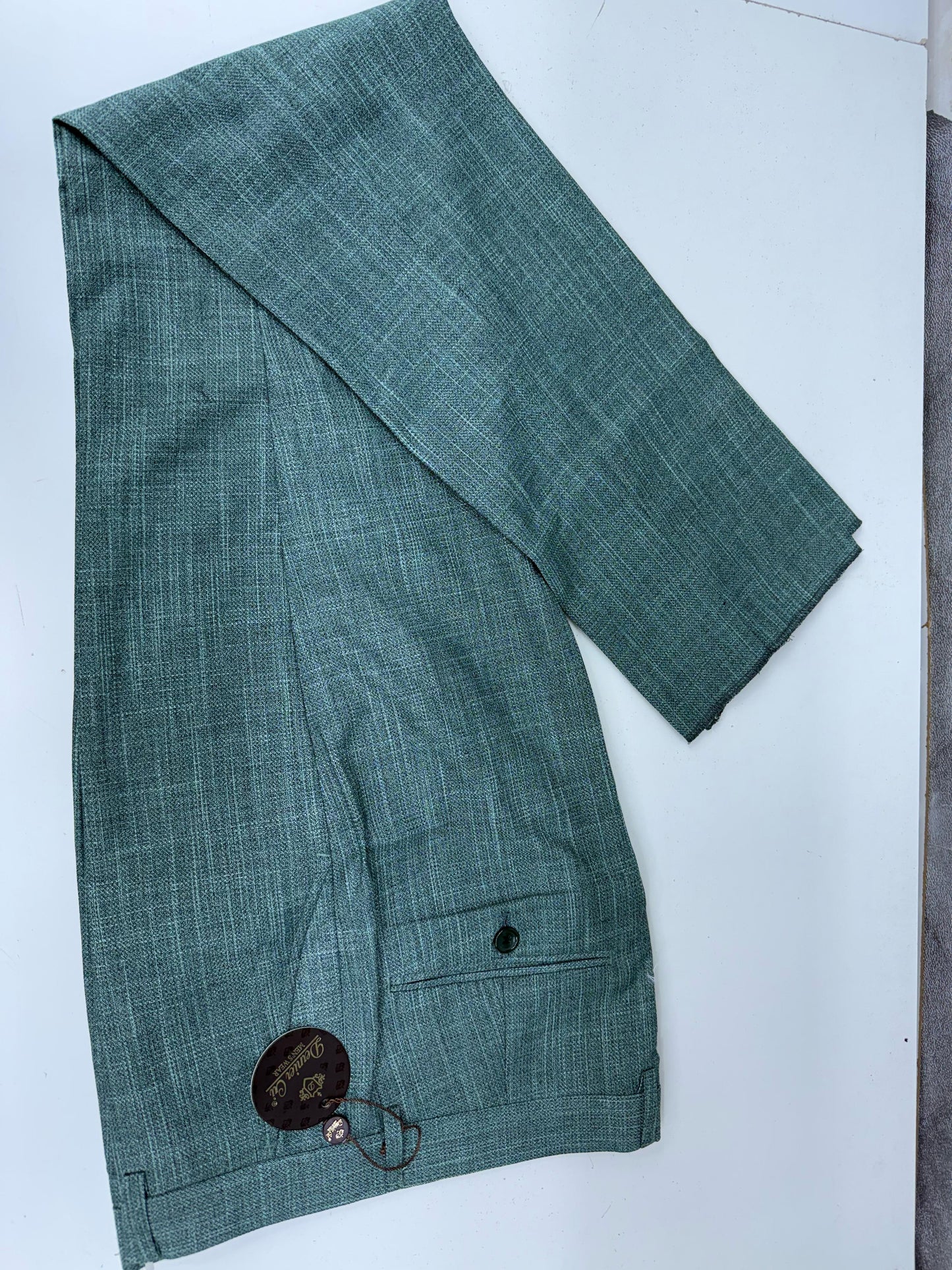 3 Piece Textured Suit Teal Color