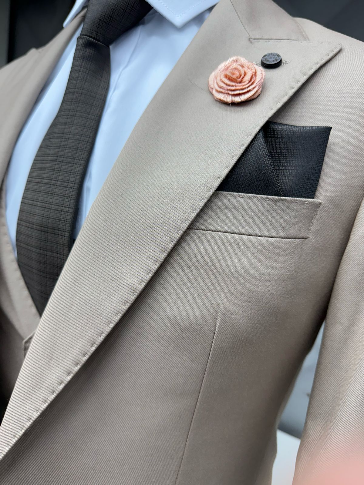 3 Piece Beige Suit
