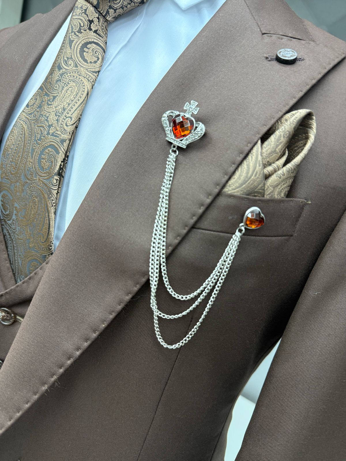 3 Piece Brown Suit