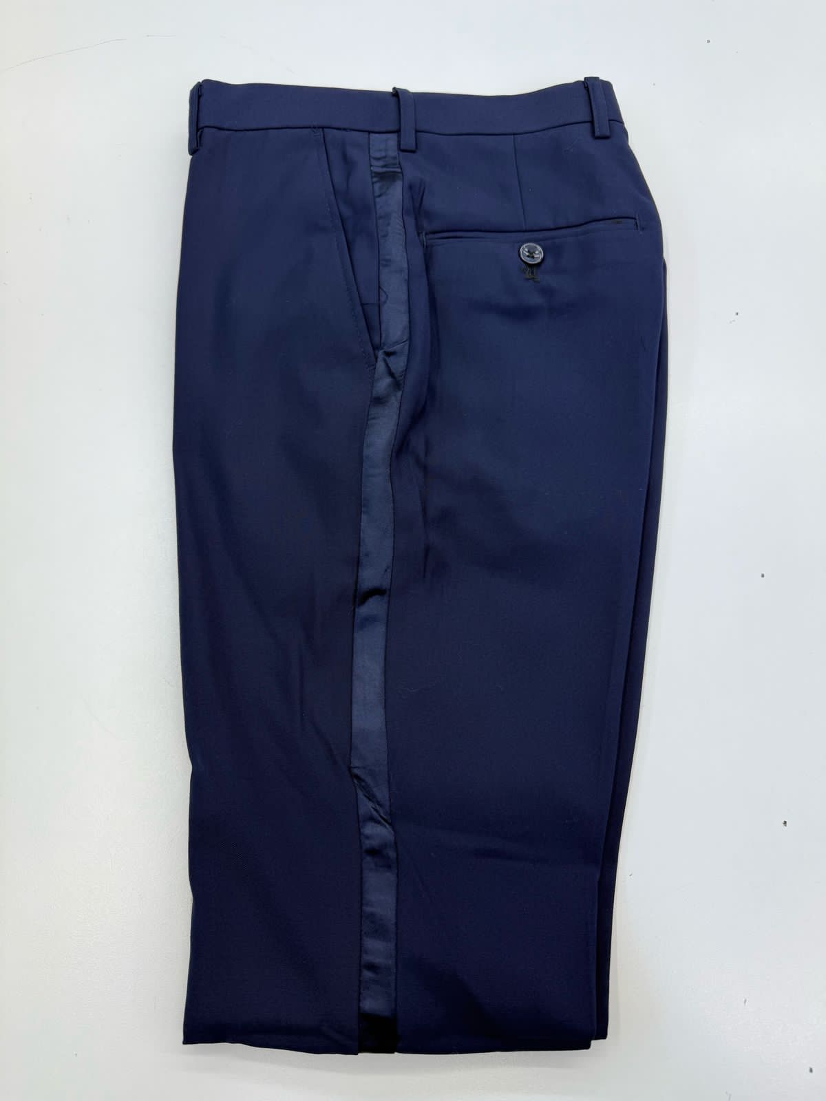 Dazzling Gold Stone Double Breasted Blue Suit