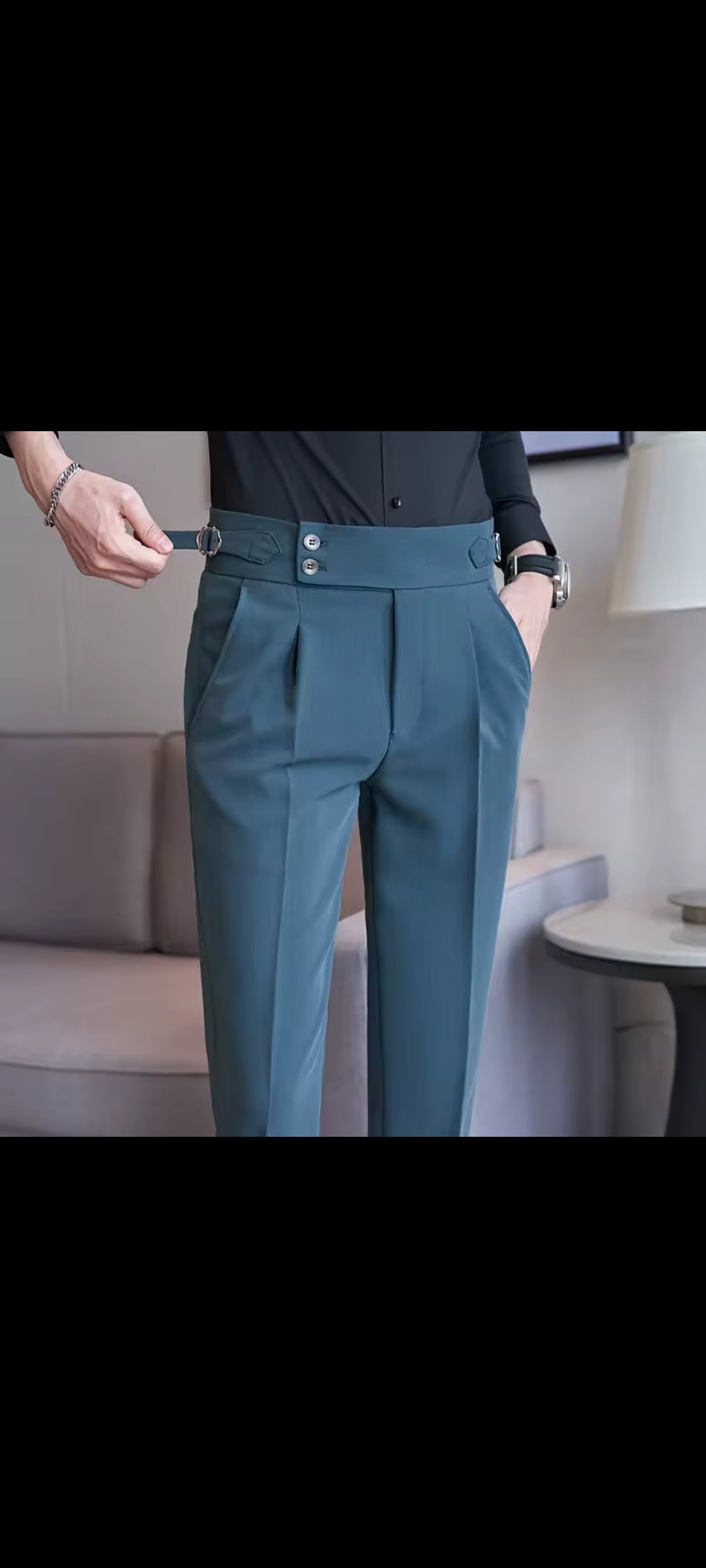 Men's casual pants, soft stretch slim fit business trousers, social office, workers, interview, party, wedding, men's suit,