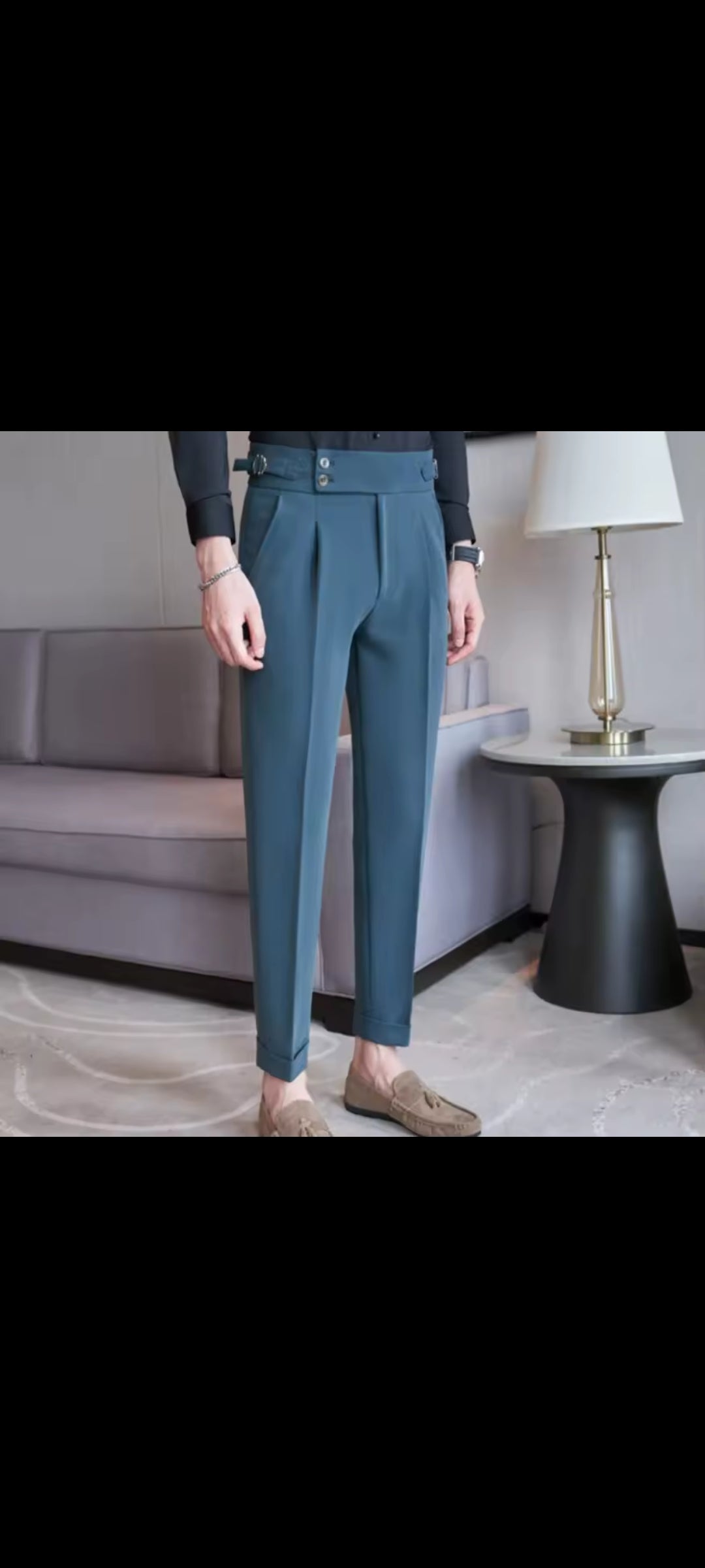 Men's casual pants, soft stretch slim fit business trousers, social office, workers, interview, party, wedding, men's suit,