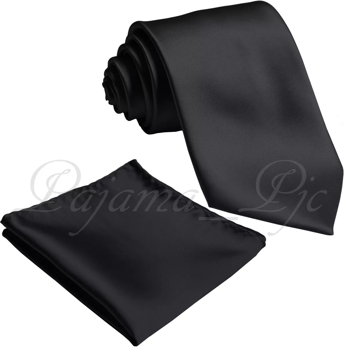 Solid Satin Pure Color Ties with Pocket Square Set Business Formal Necktie Tie for Men Formal Occasion Wedding