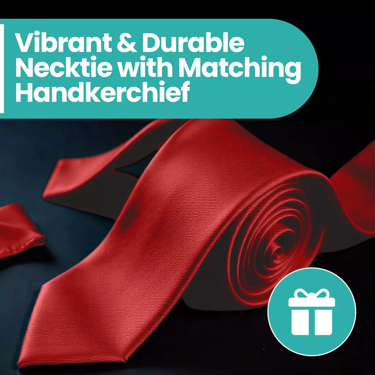 Solid Satin Pure Color Ties with Pocket Square Set Business Formal Necktie Tie for Men Formal Occasion Wedding
