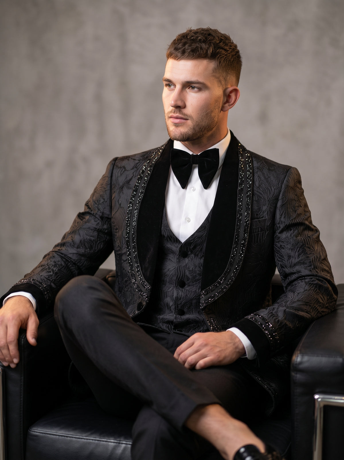 Midnight Royale Black 3-Piece Tuxedo