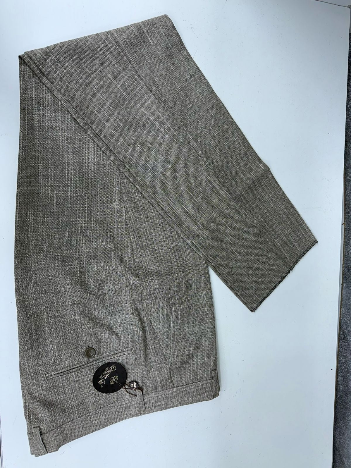 3 Piece Textured Suit Light Beige Color