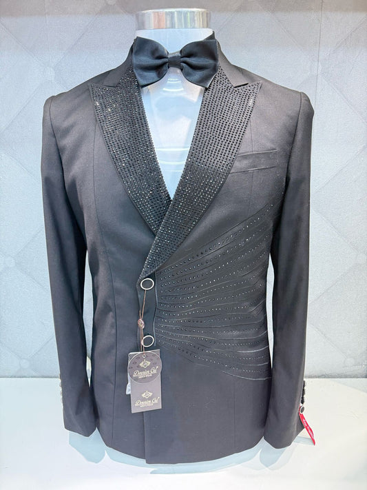 Black Sparkle King Embellished Suit
