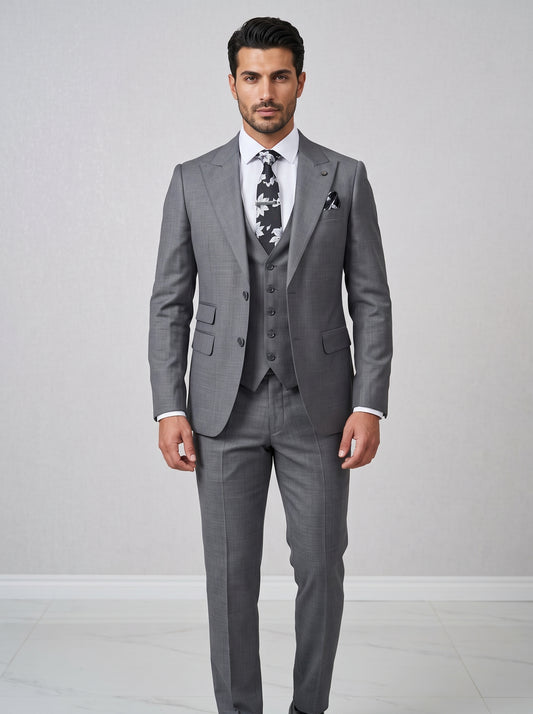 Charcoal Grey 3-Piece Suit