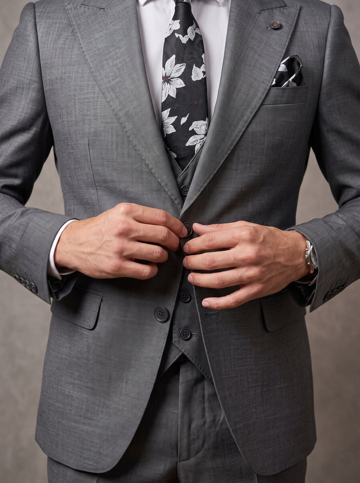 Charcoal Grey 3-Piece Suit