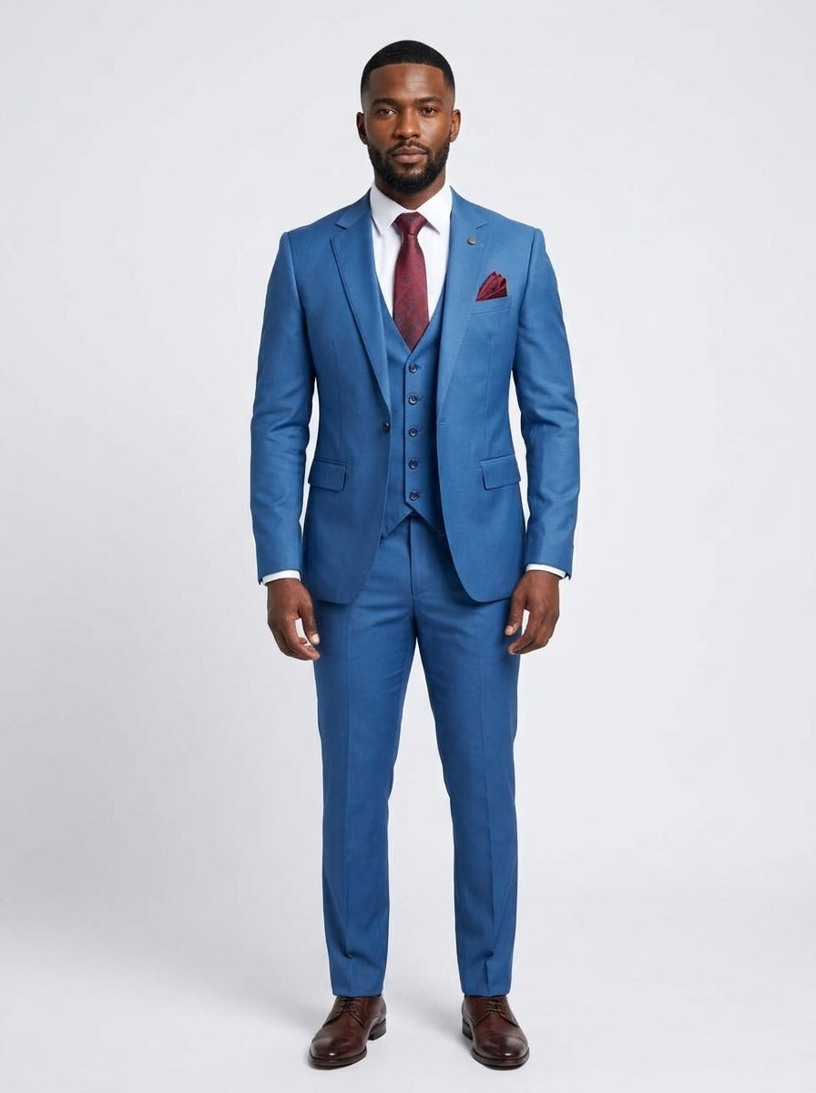 Carvallo Royal Blue 3-Piece Suit