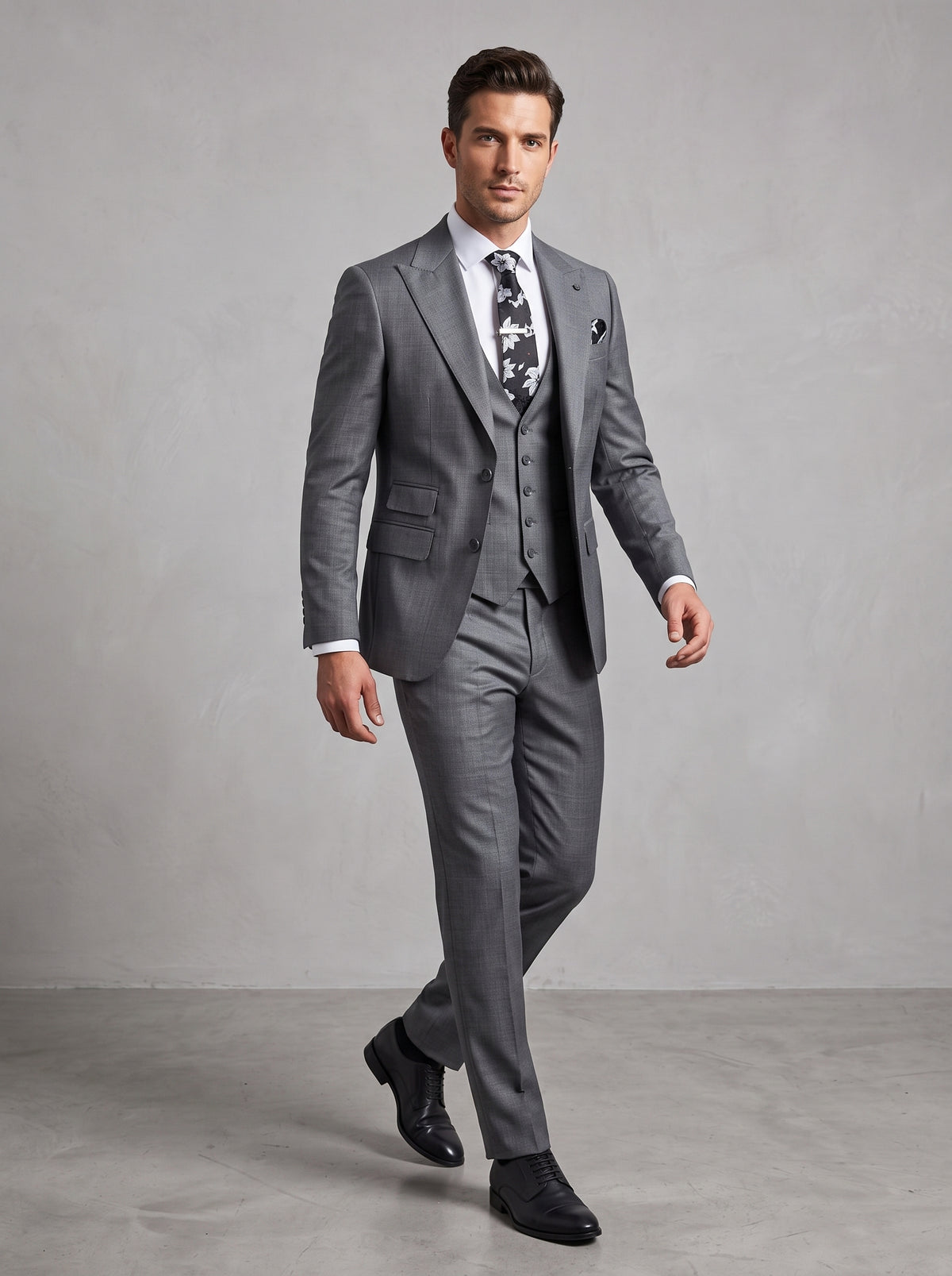Charcoal Grey 3-Piece Suit