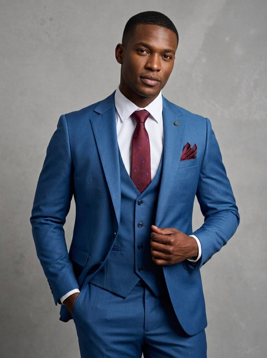 Carvallo Royal Blue 3-Piece Suit
