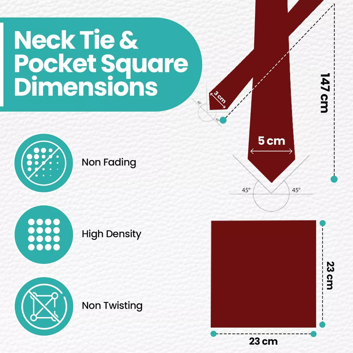 Solid Satin Pure Color Ties with Pocket Square Set Business Formal Necktie Tie for Men Formal Occasion Wedding